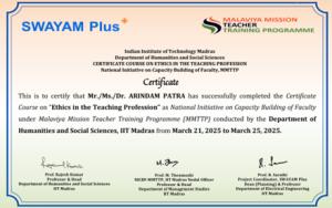 Dr. Arindam Patra and Dr. Suchismita Panda