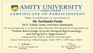 Indian Knowledge System: Integral Epistemology and Integrative Approaches